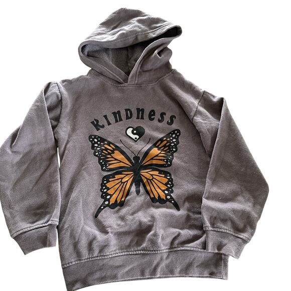 Local Scene Other - Local Scene Gray Butterfly Hoodie - Size Small